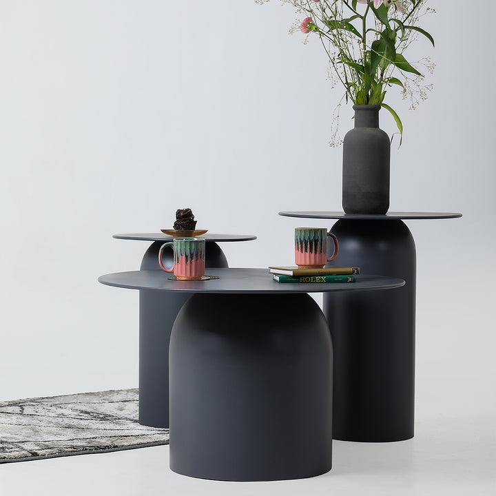 The Elegant Table set of 3 Solid Grey