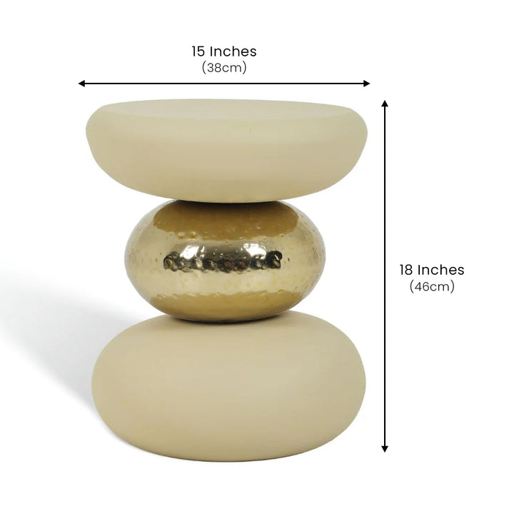 Golden Cirlcle Table Beige