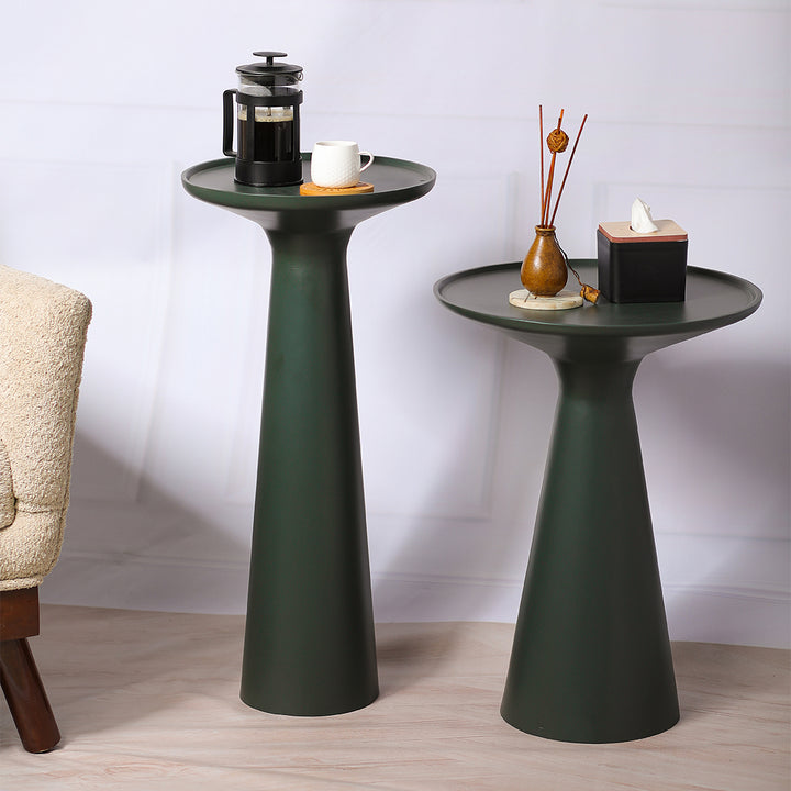 Belgrade Accent Table Set of 2 Olive Green