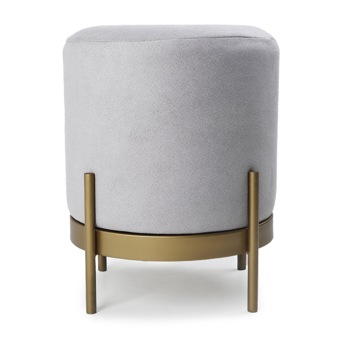 Austin Pouffe Gold with Light Grey