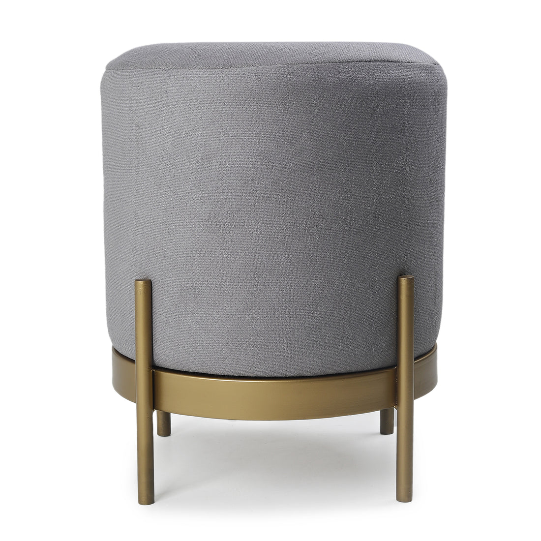 Austin Pouffe Gold with Dark Grey