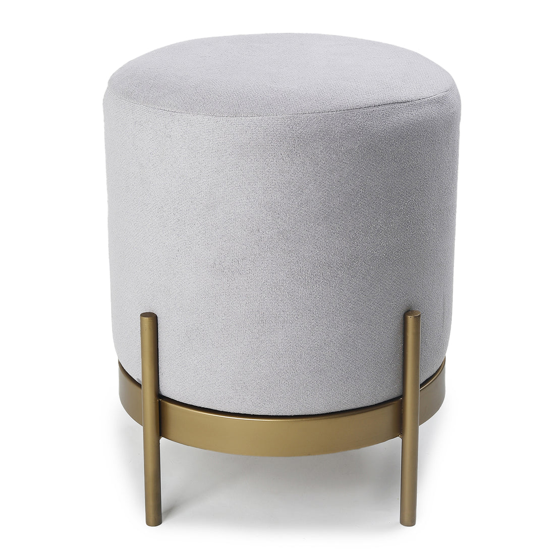 Austin Pouffe Gold with Light Grey