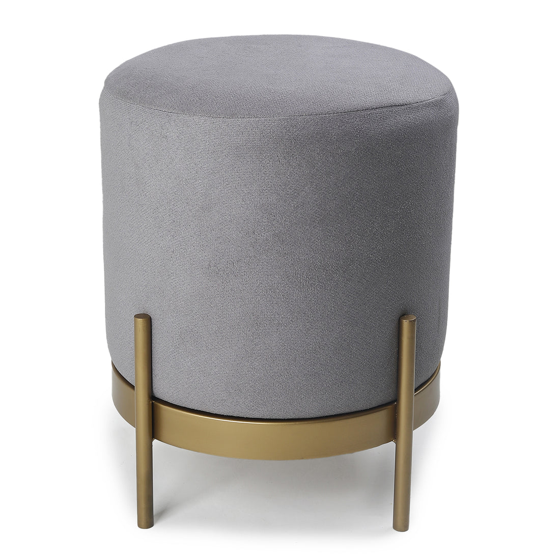 Austin Pouffe Gold with Dark Grey