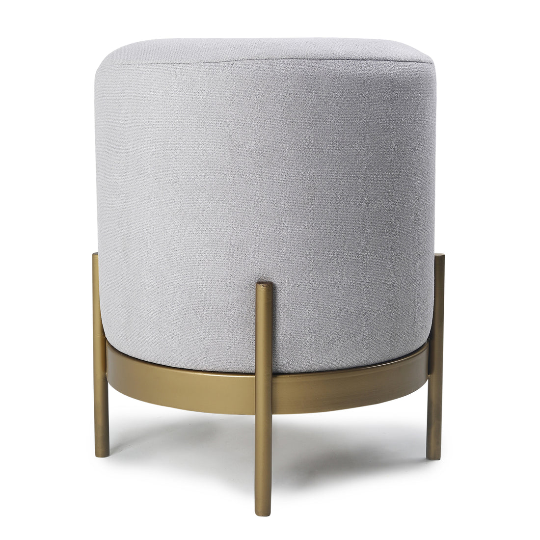 Austin Pouffe Gold with Light Grey