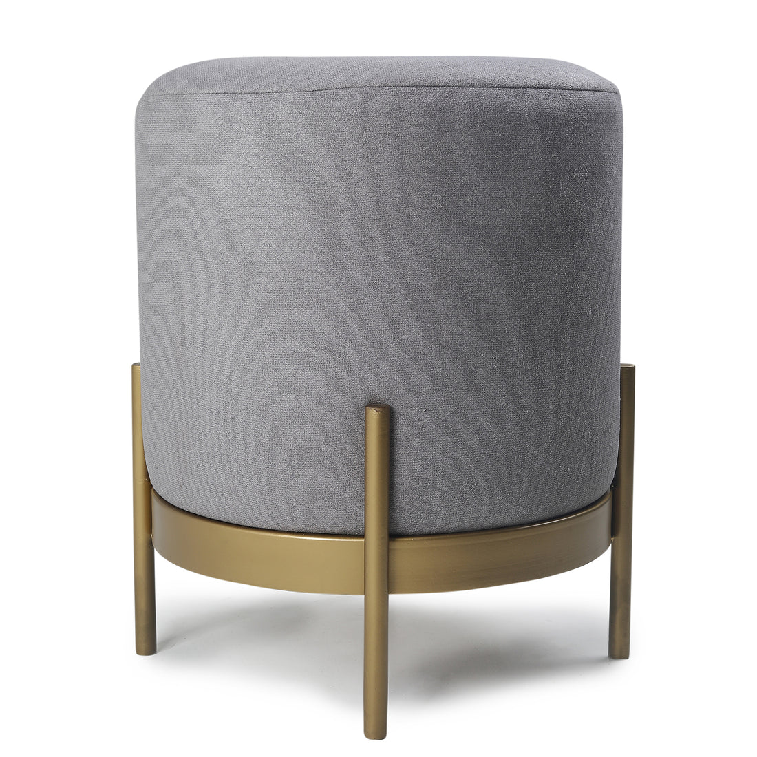 Austin Pouffe Gold with Dark Grey