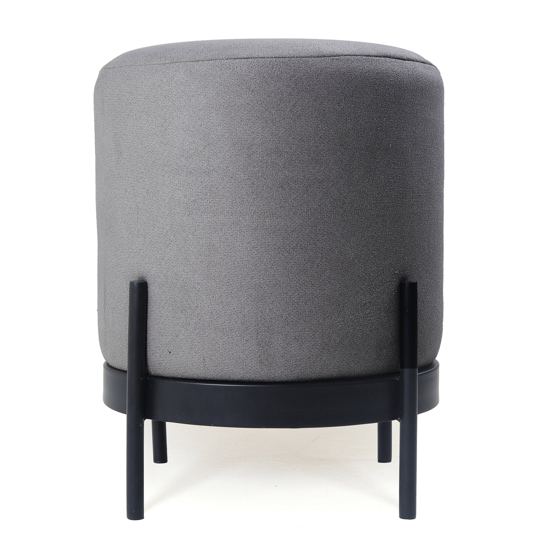 Austin Pouffe Black with Dark Grey