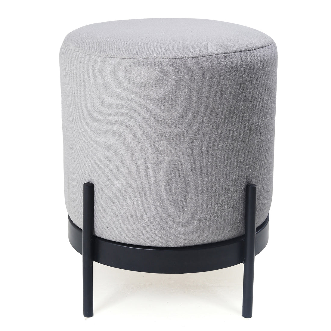 Austin Pouffe Black with Light Grey