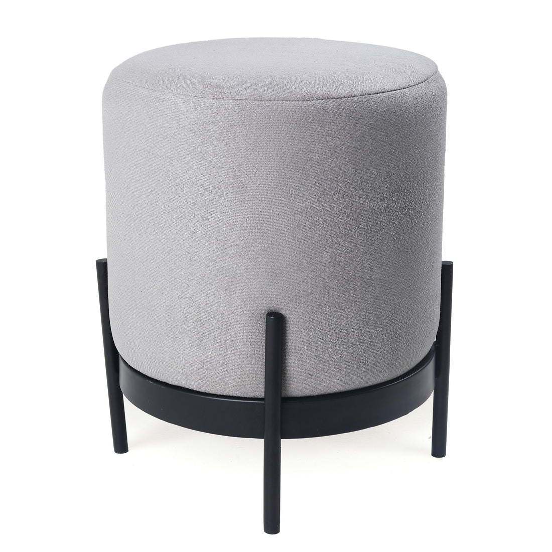 Austin Pouffe Black with Light Grey