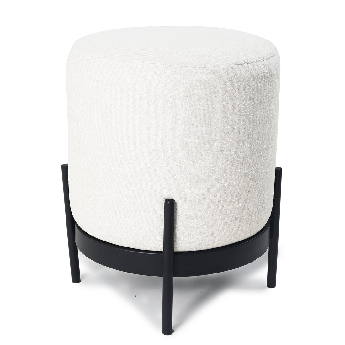 Austin Pouffe Black with White