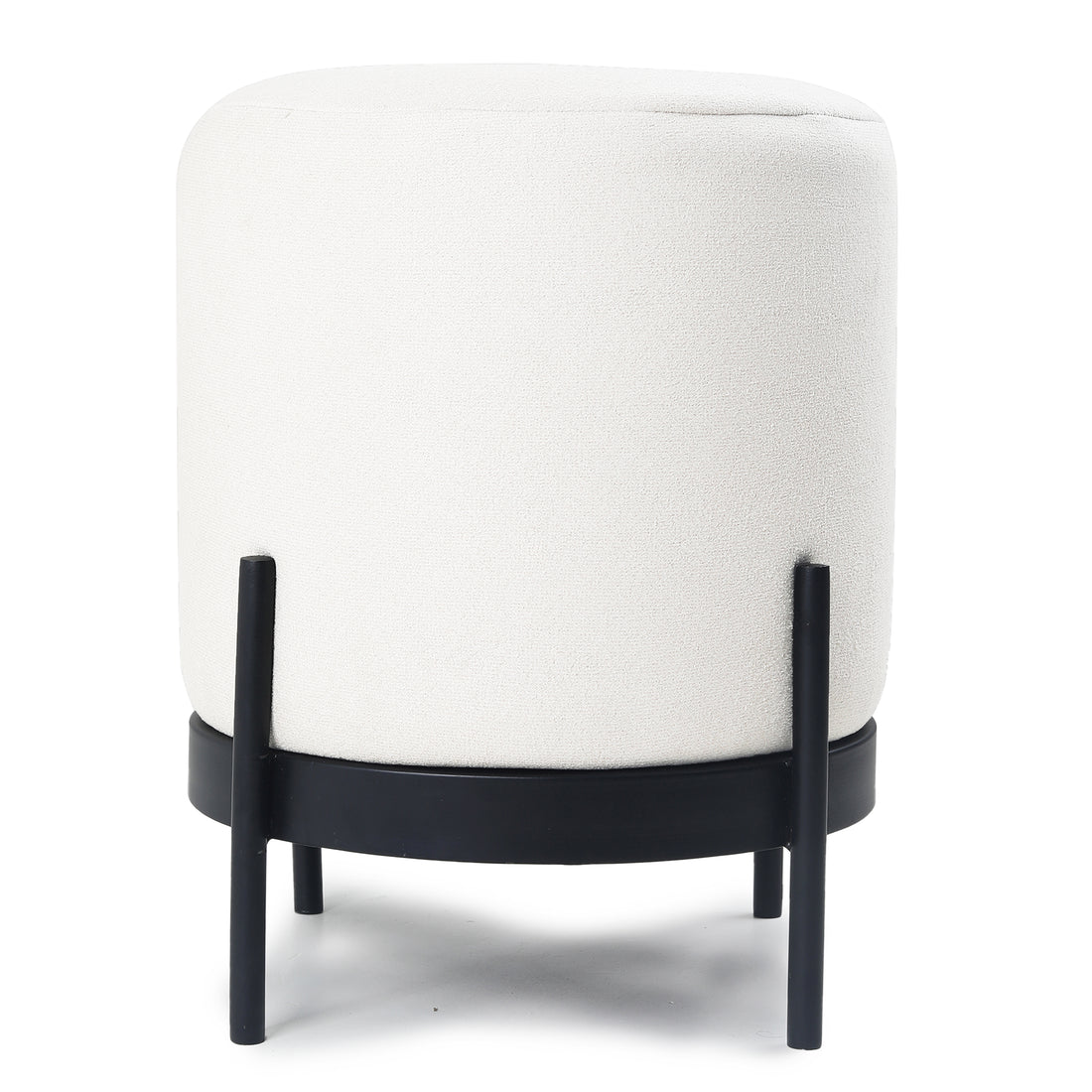 Austin Pouffe Black with White