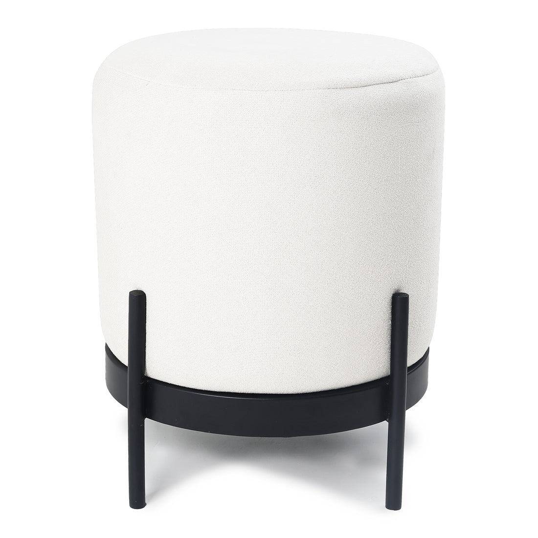 Austin Pouffe Black with White