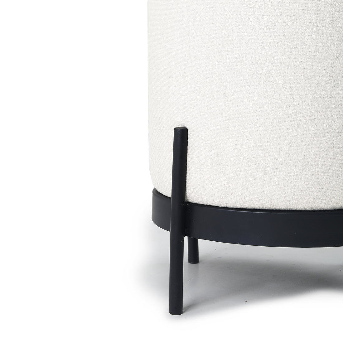 Austin Pouffe Black with White