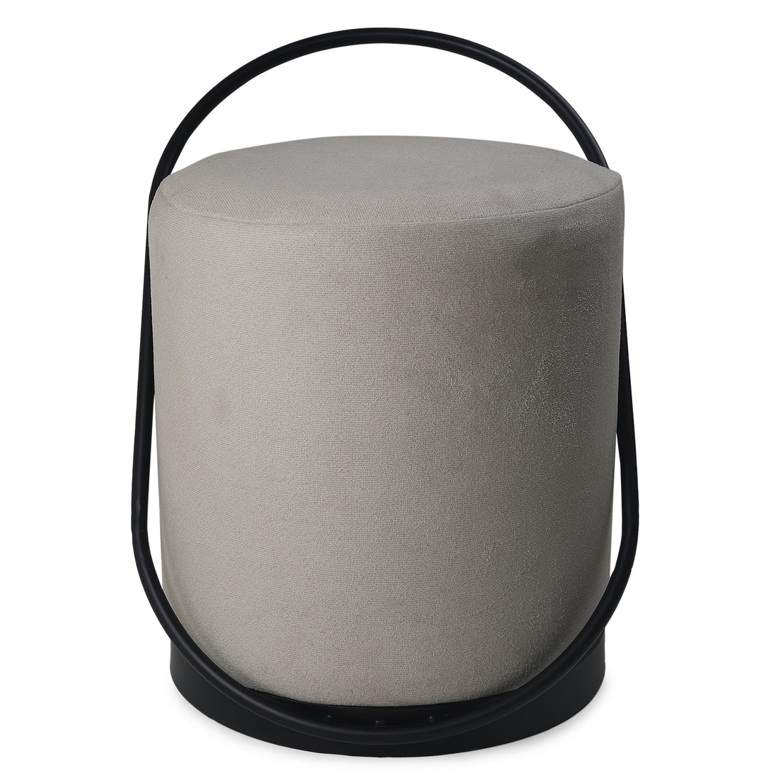 Bennett Pouffe Black with Light Grey