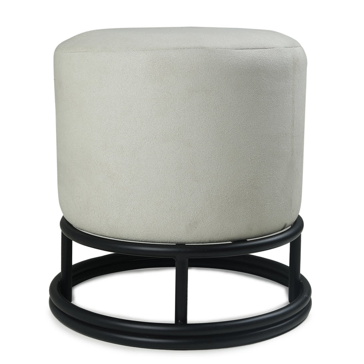 Lucas Pouffe Black with Off White