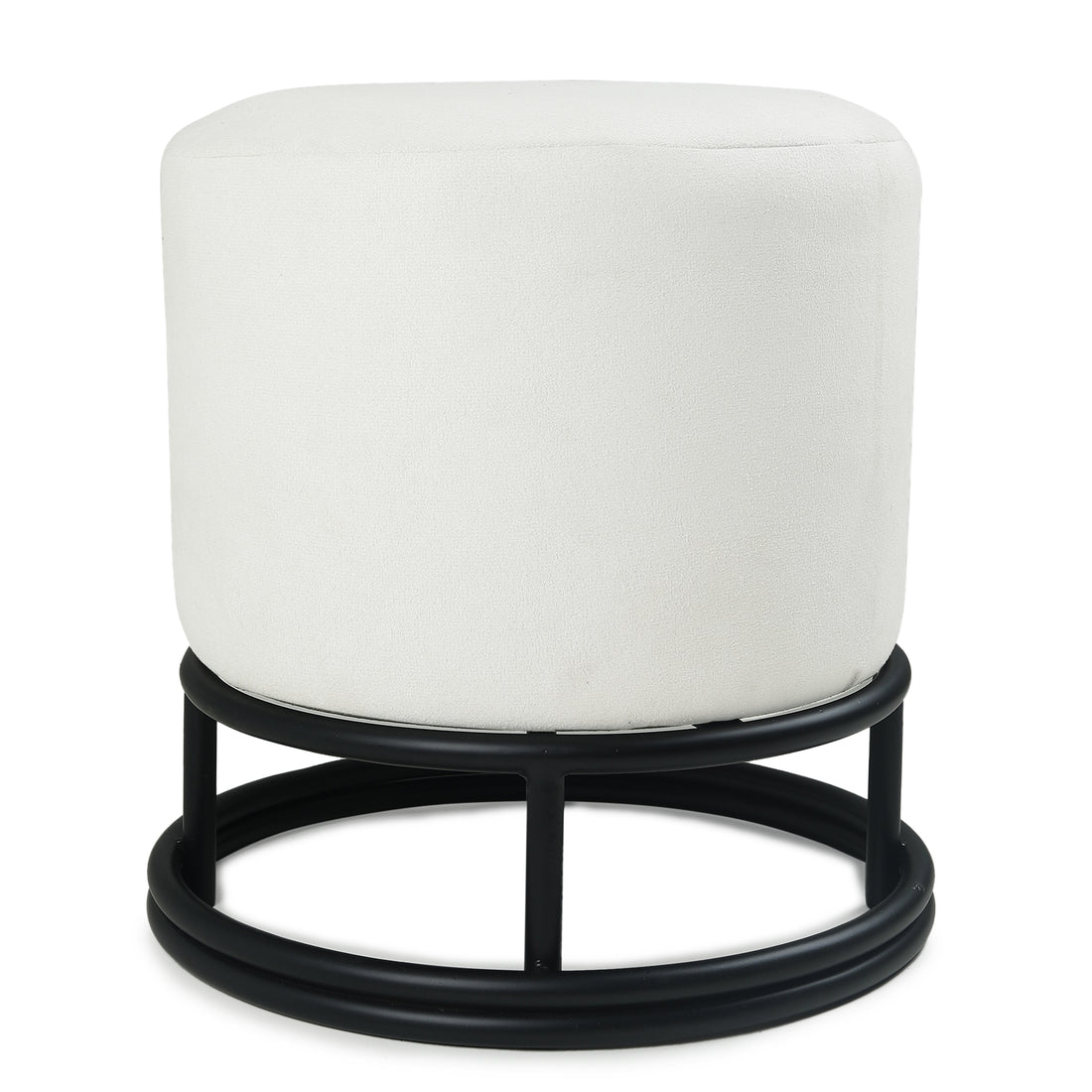 Lucas Pouffe Black with White