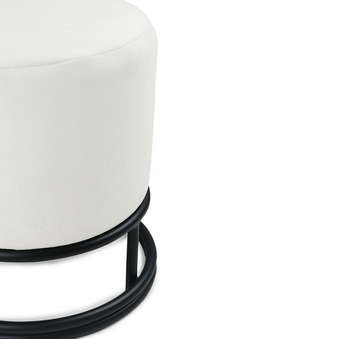 Lucas Pouffe Black with White