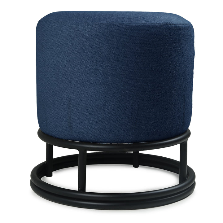 Lucas Pouffe Black with Blue