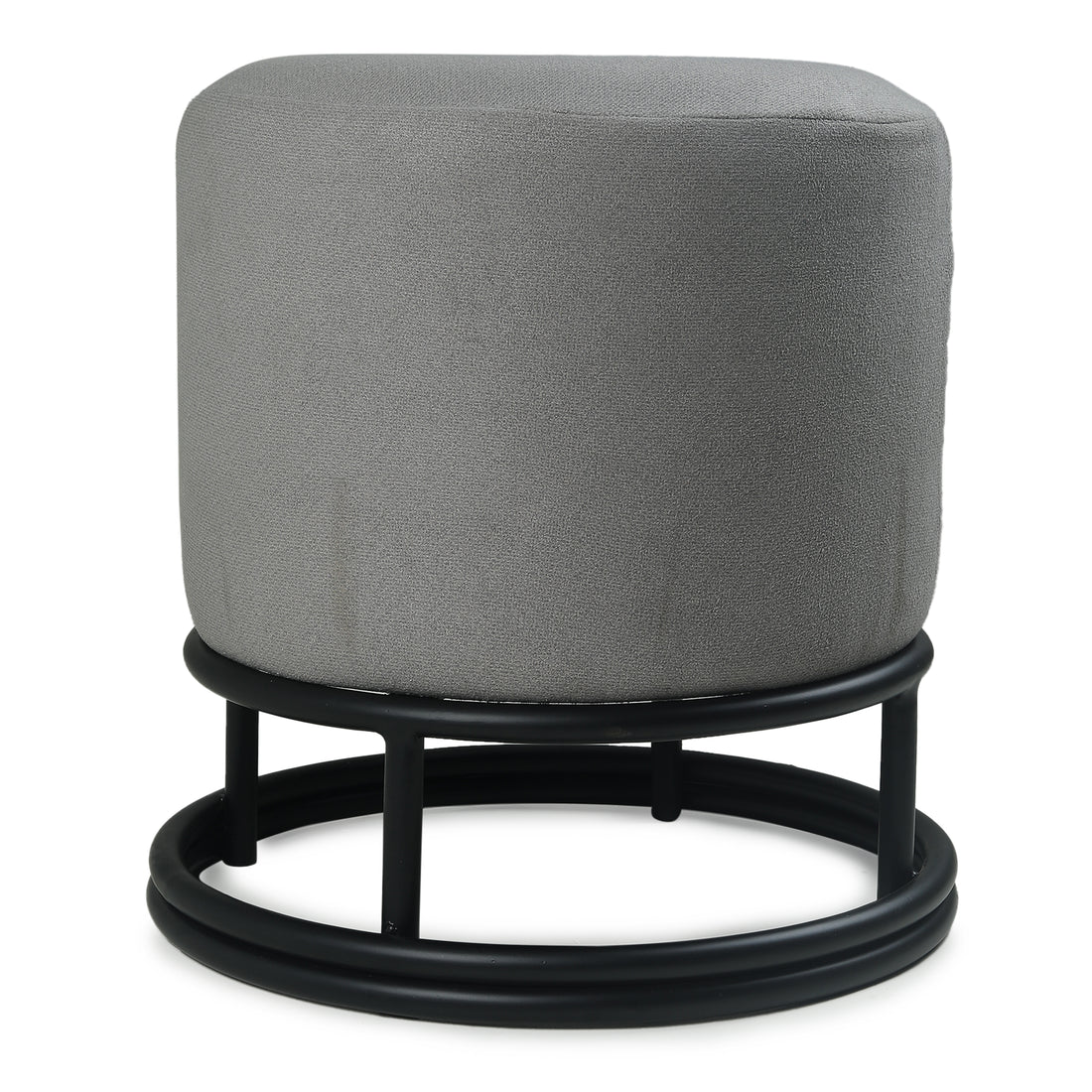 Lucas Pouffe Black with Dark Grey