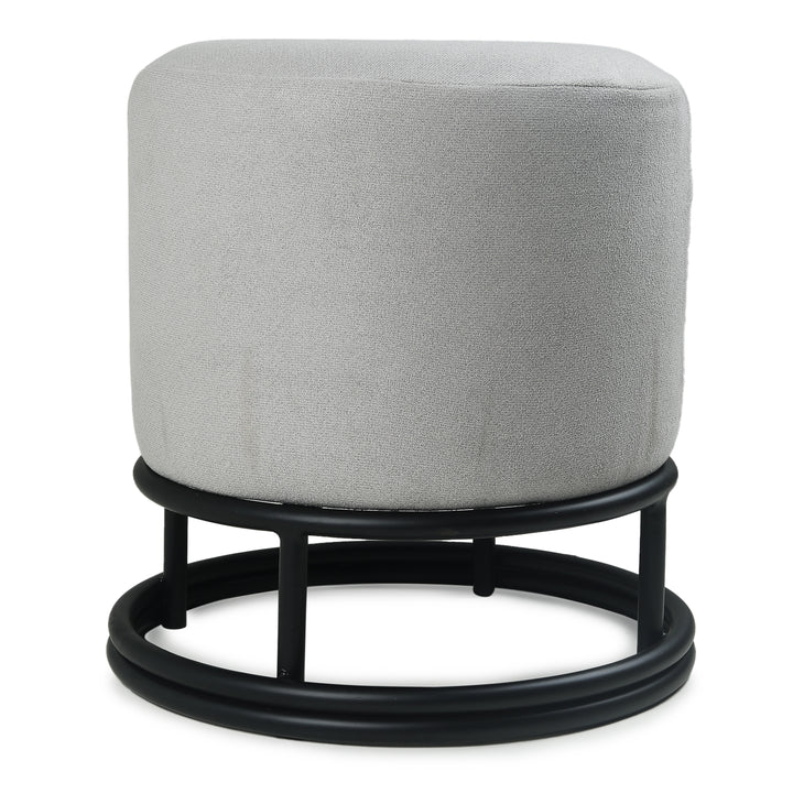 Lucas Pouffe Black with Light Grey