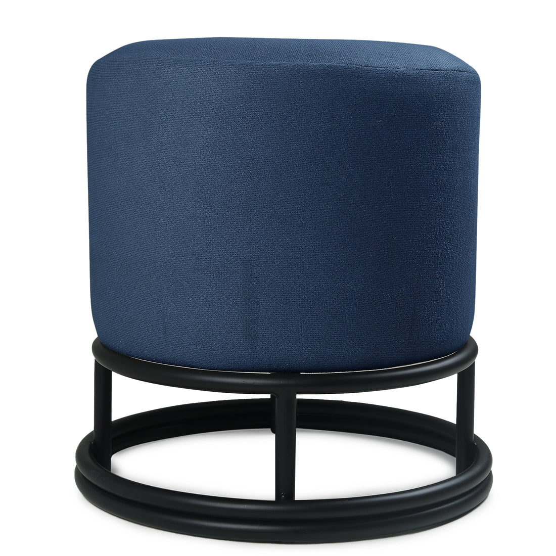 Lucas Pouffe Black with Blue