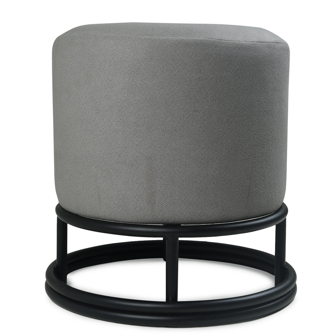 Lucas Pouffe Black with Dark Grey