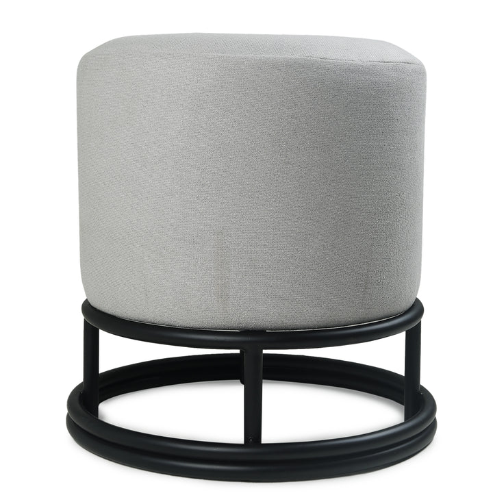 Lucas Pouffe Black with Light Grey