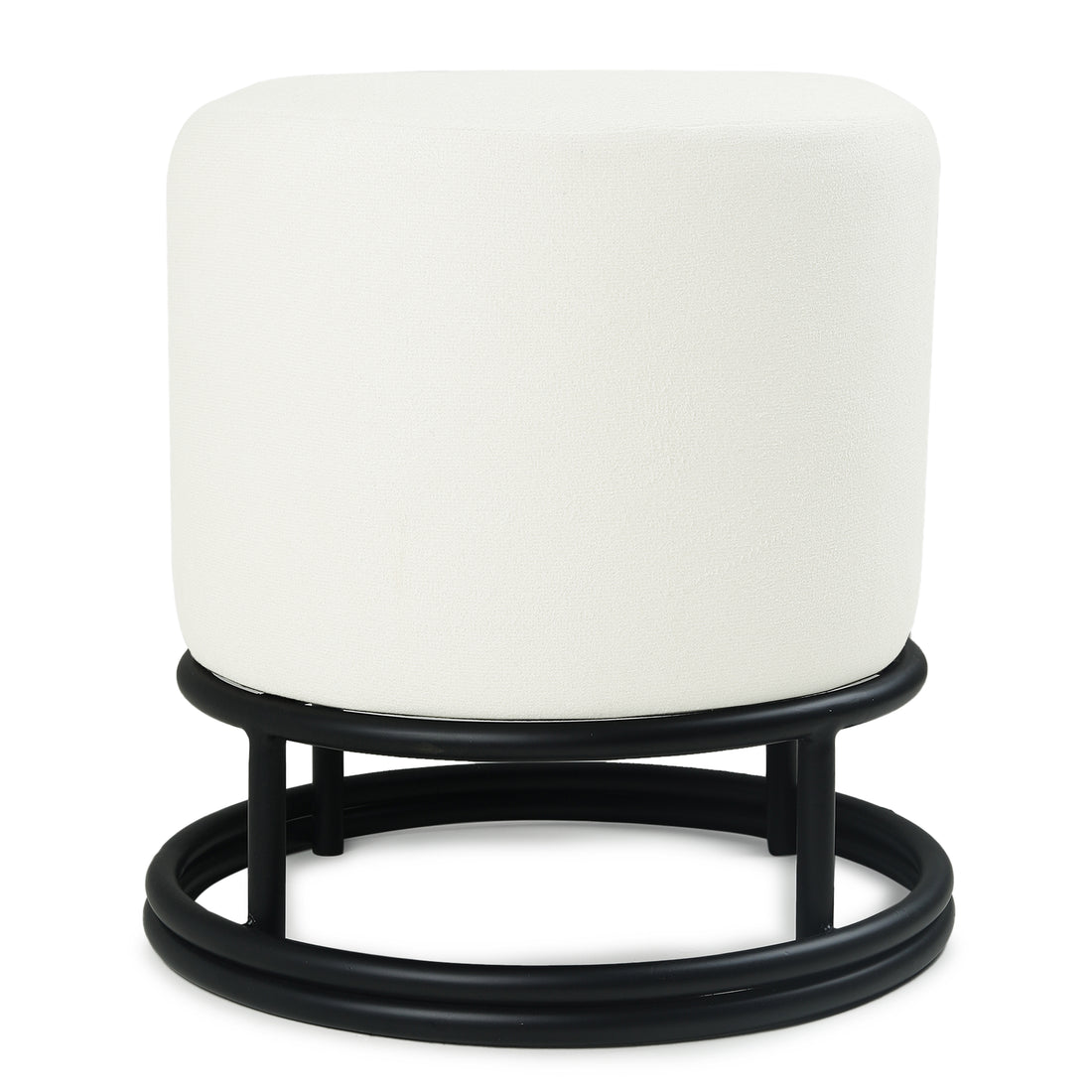 Lucas Pouffe Black with White