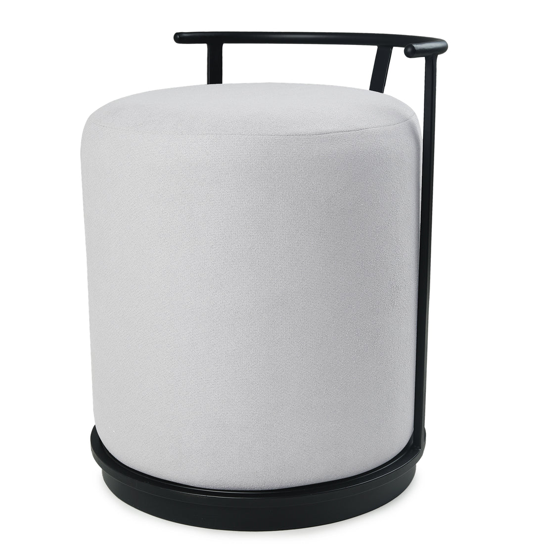 Leo Pouffe Black with Light Grey