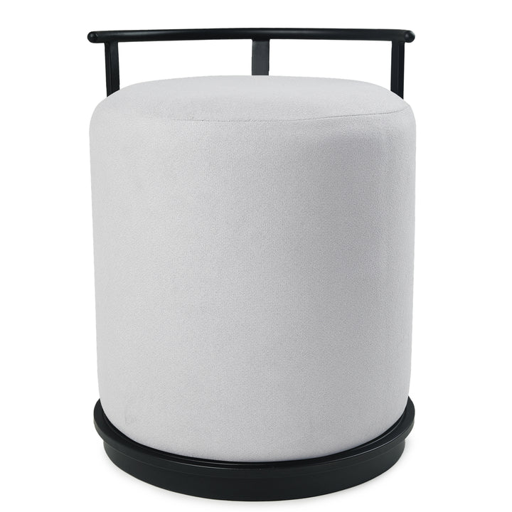 Leo Pouffe Black with Light Grey