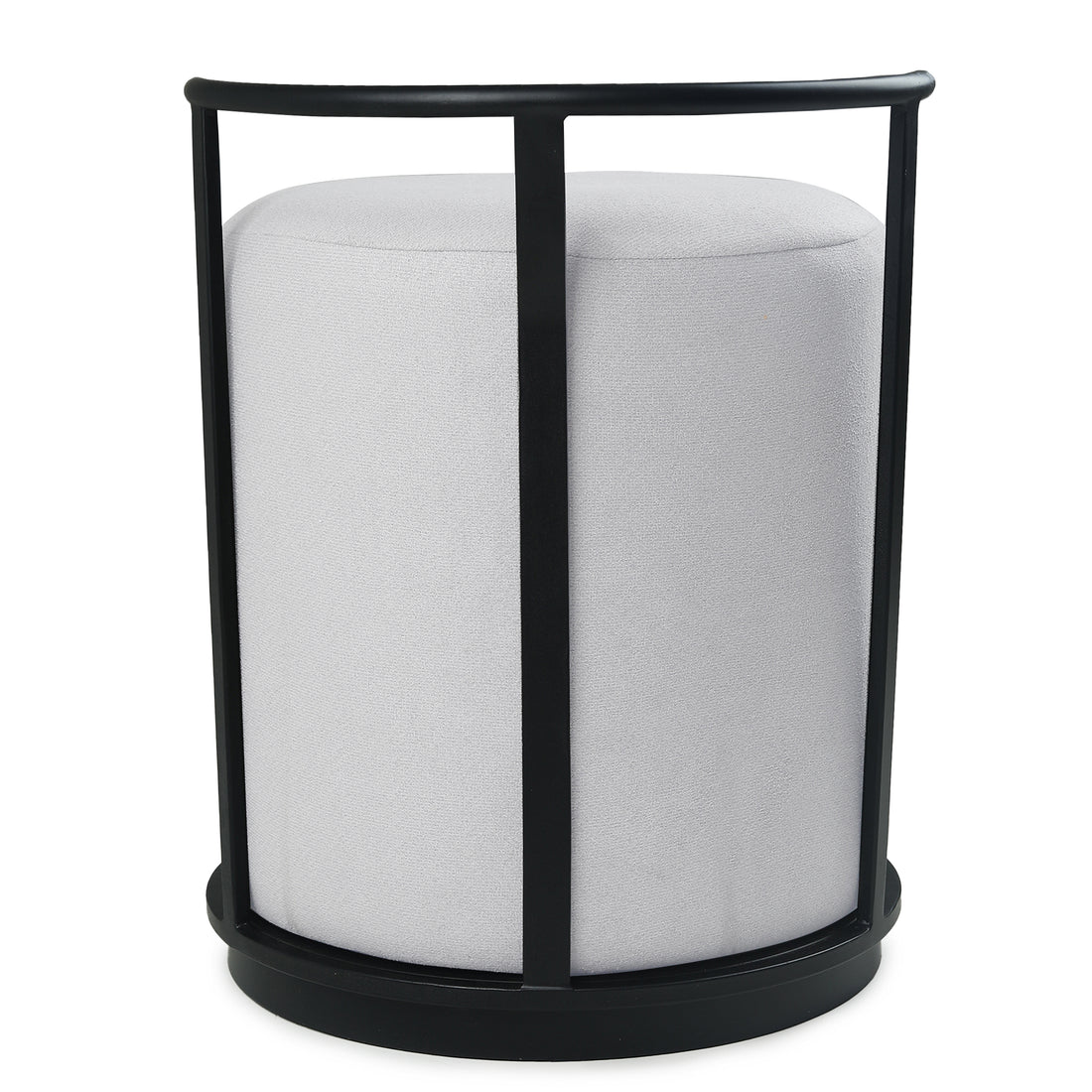 Leo Pouffe Black with Light Grey