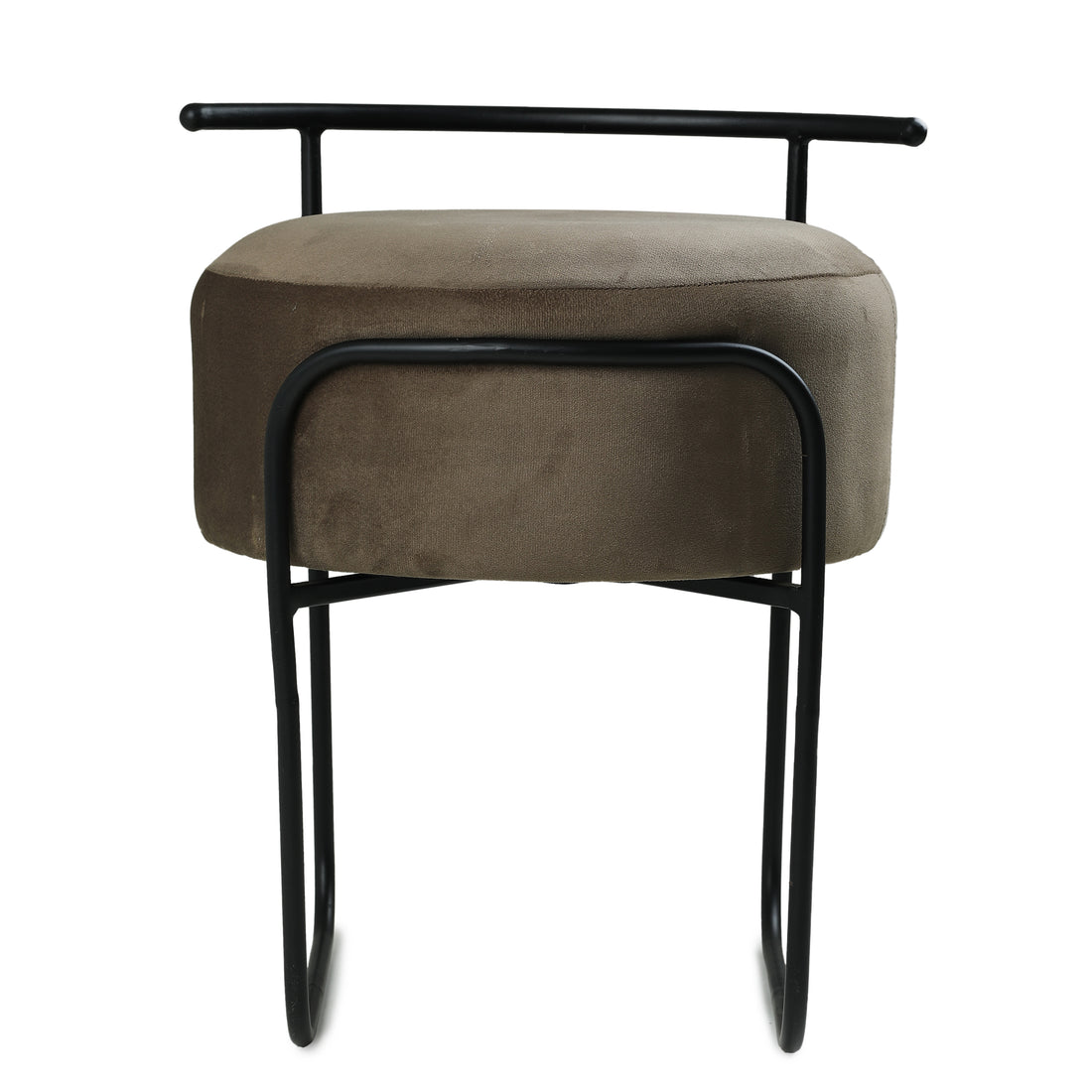 Jude Pouffe Black with Taupe