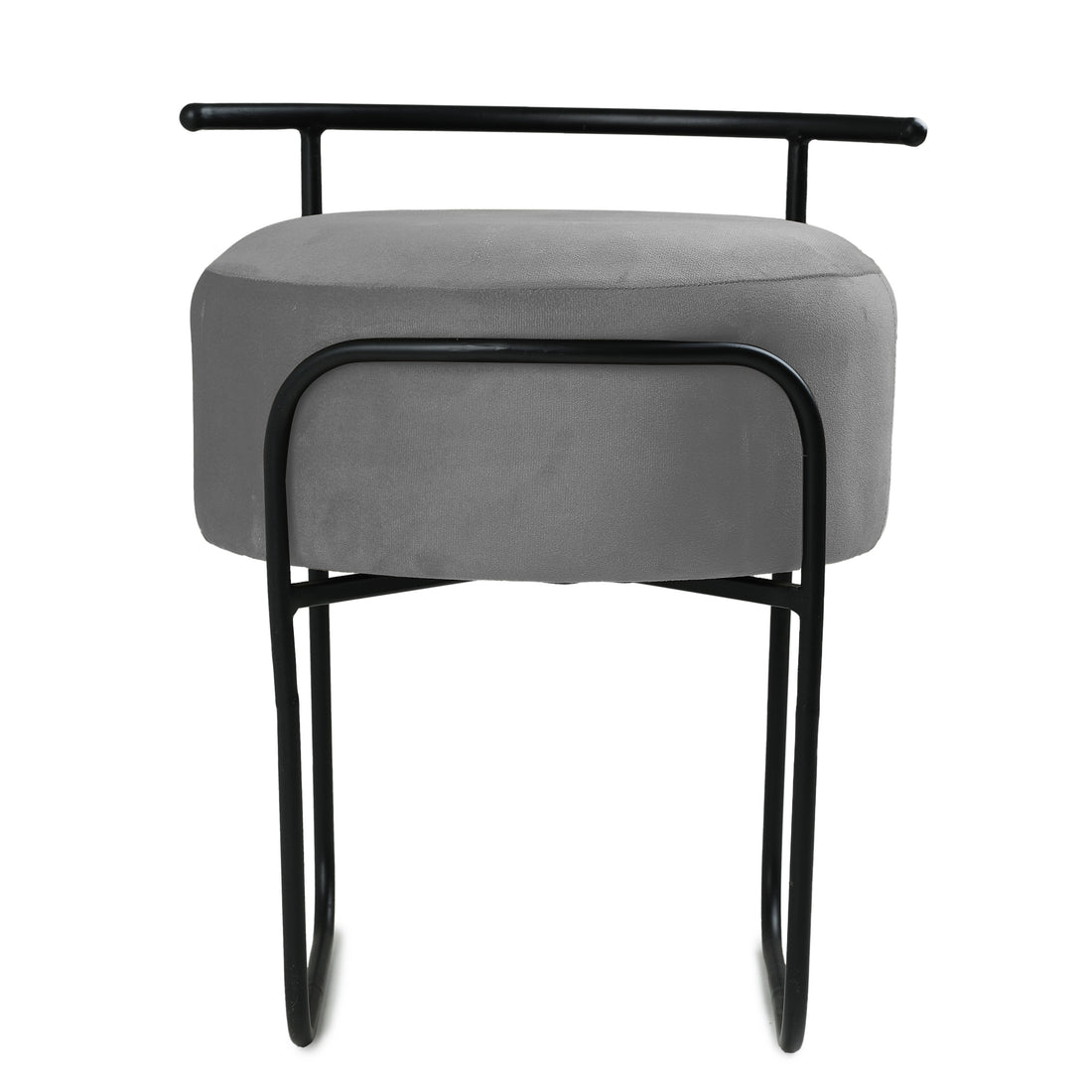 Jude Pouffe Black with Grey