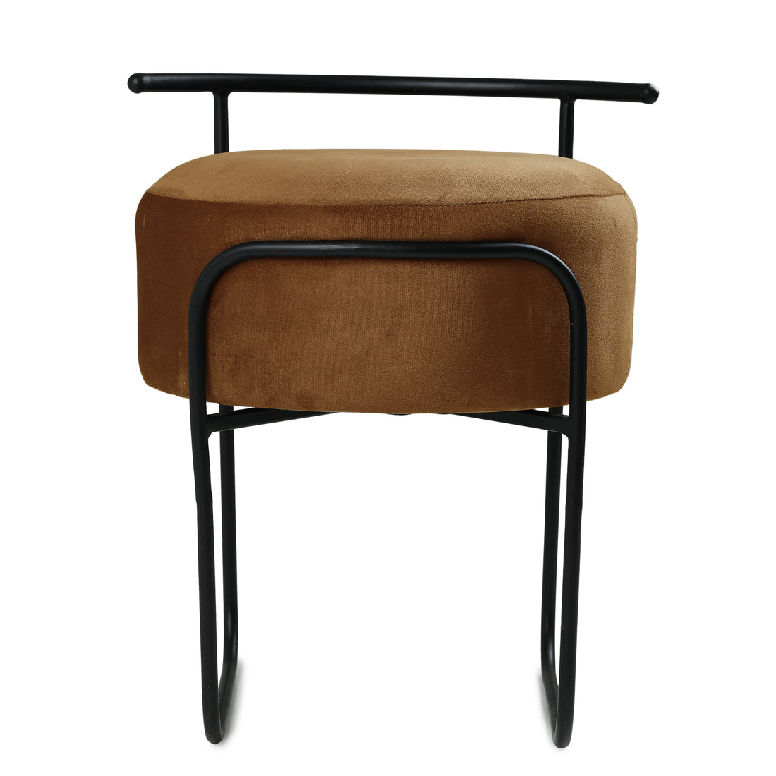 Jude Pouffe Black with Brown