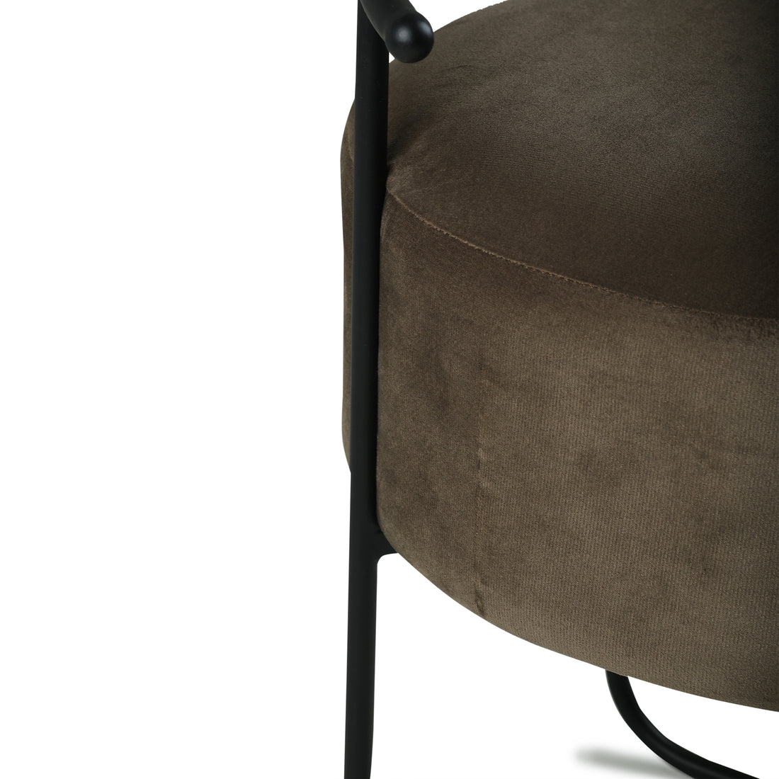 Jude Pouffe Black with Taupe