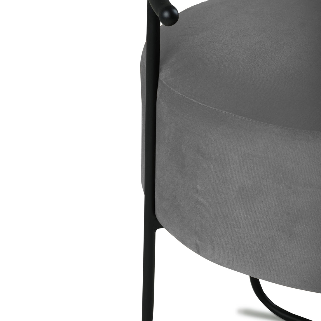 Jude Pouffe Black with Grey