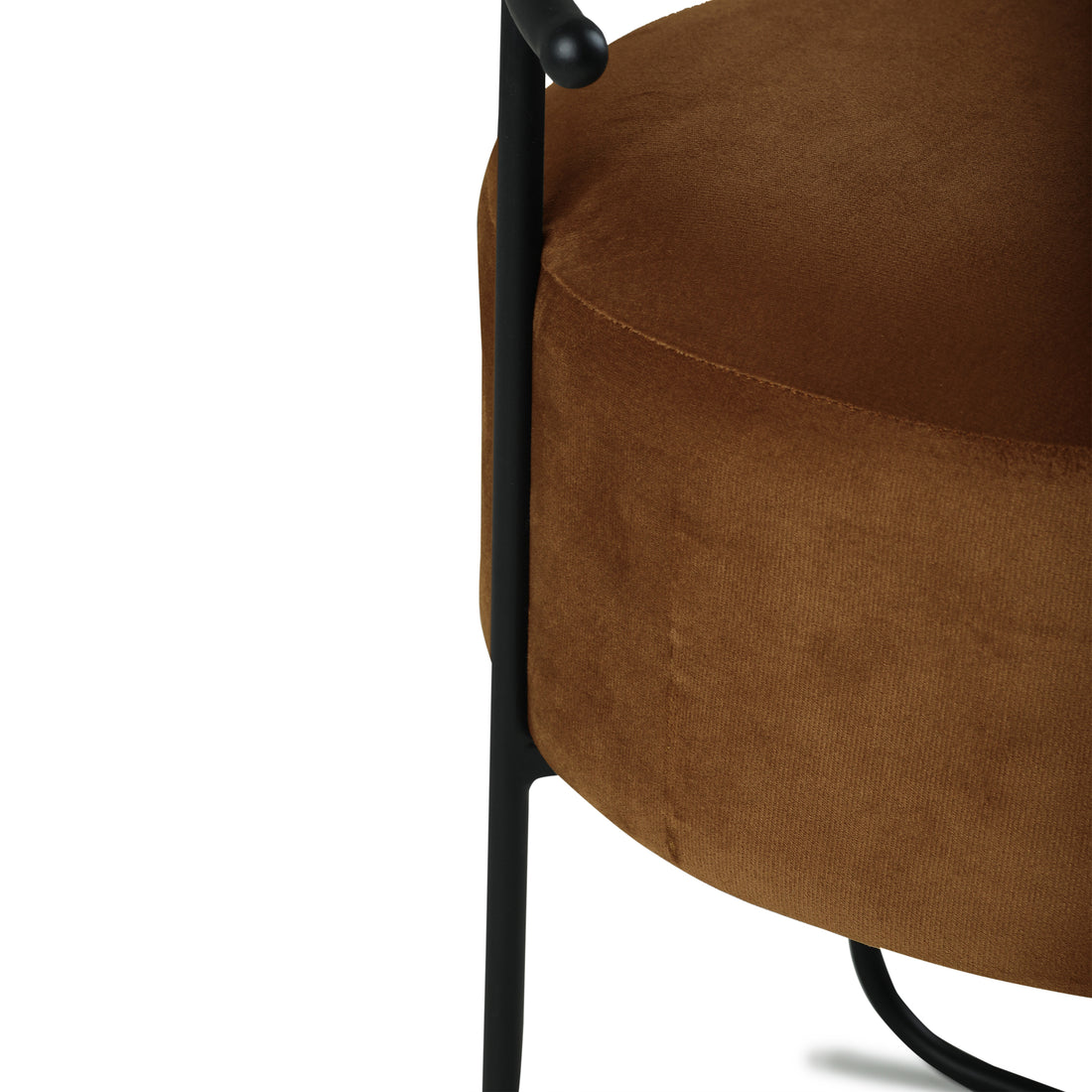 Jude Pouffe Black with Brown