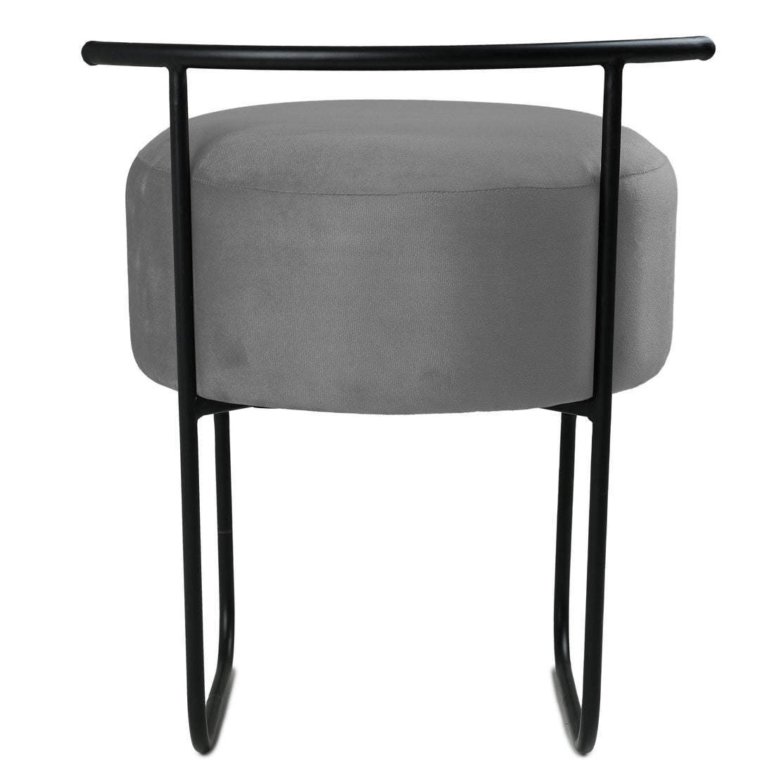 Jude Pouffe Black with Grey