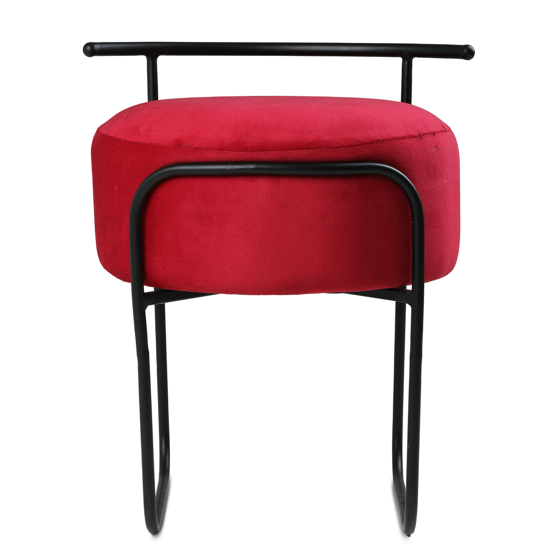 Jude Pouffe Black with Red