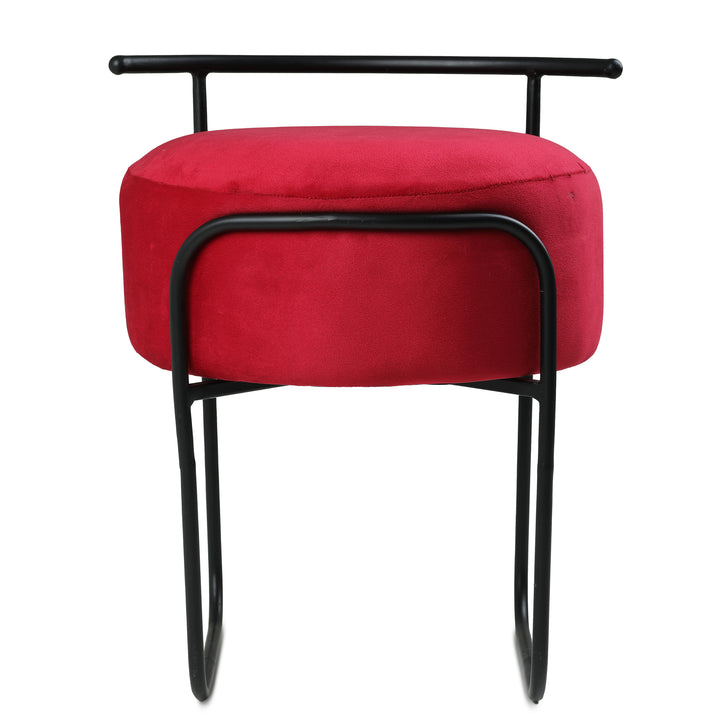 Jude Pouffe Black with Red