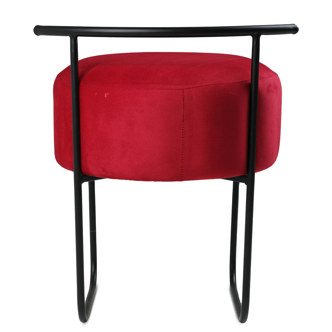 Jude Pouffe Black with Red