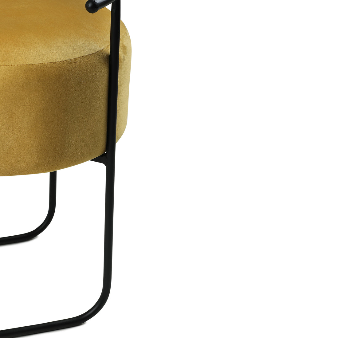 Jude Pouffe Black with Yellow