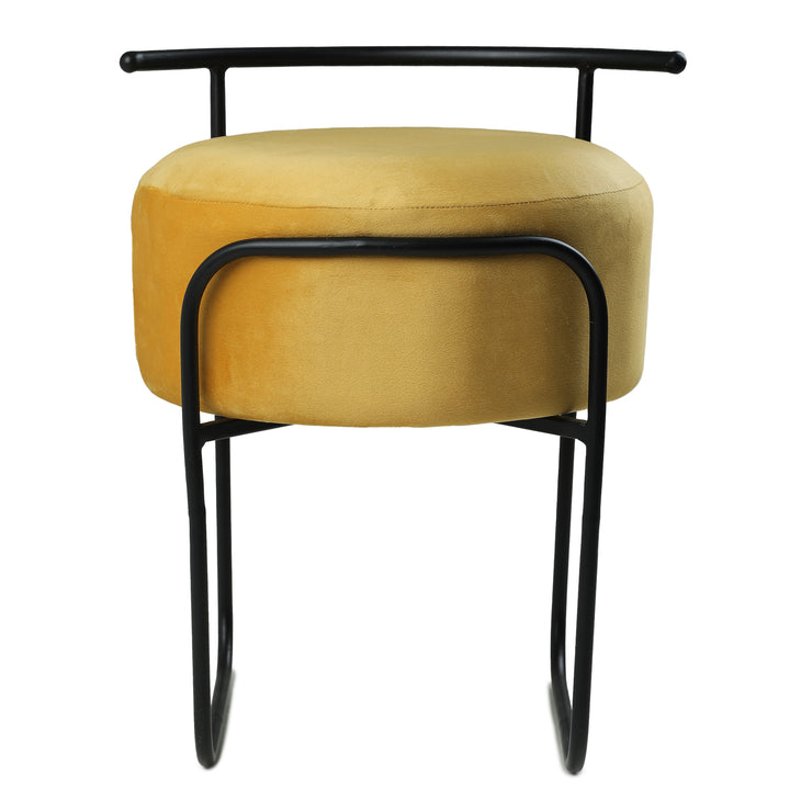 Jude Pouffe Black with Yellow