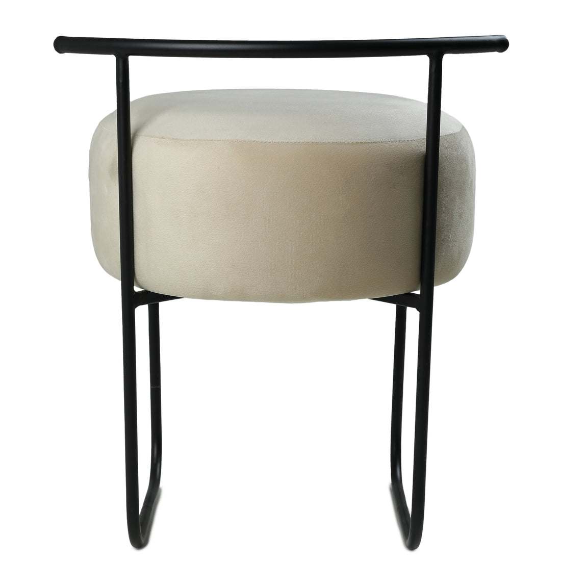 Jude Pouffe Black with Off White