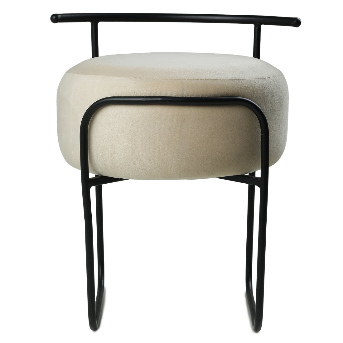 Jude Pouffe Black with Off White