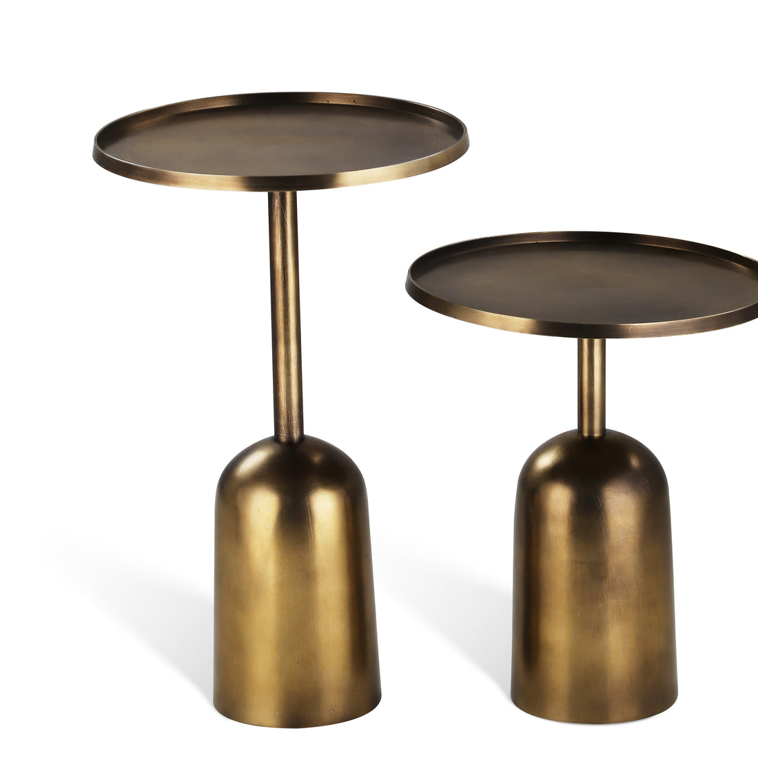 Cherish Side Table Set of 2 Antique Gold