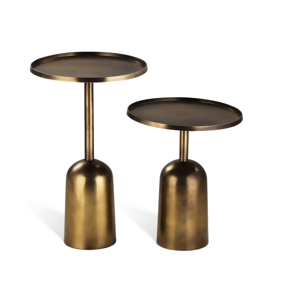 Cherish Side Table Set of 2 Antique Gold