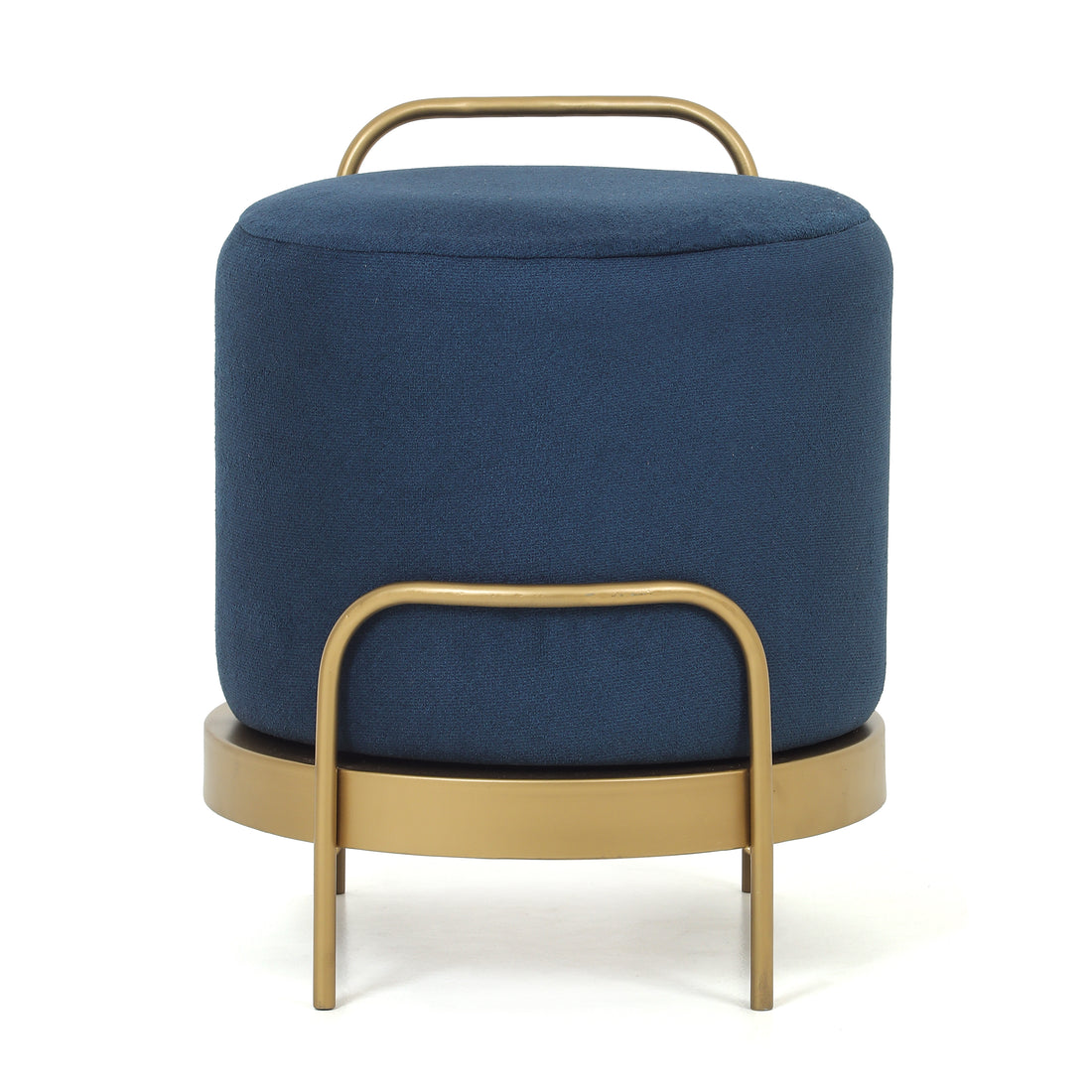 Cassius Pouffe Gold with Blue