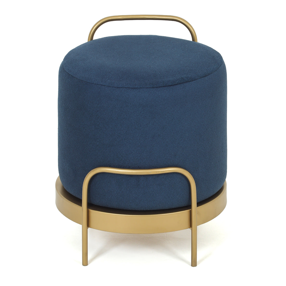 Cassius Pouffe Gold with Blue