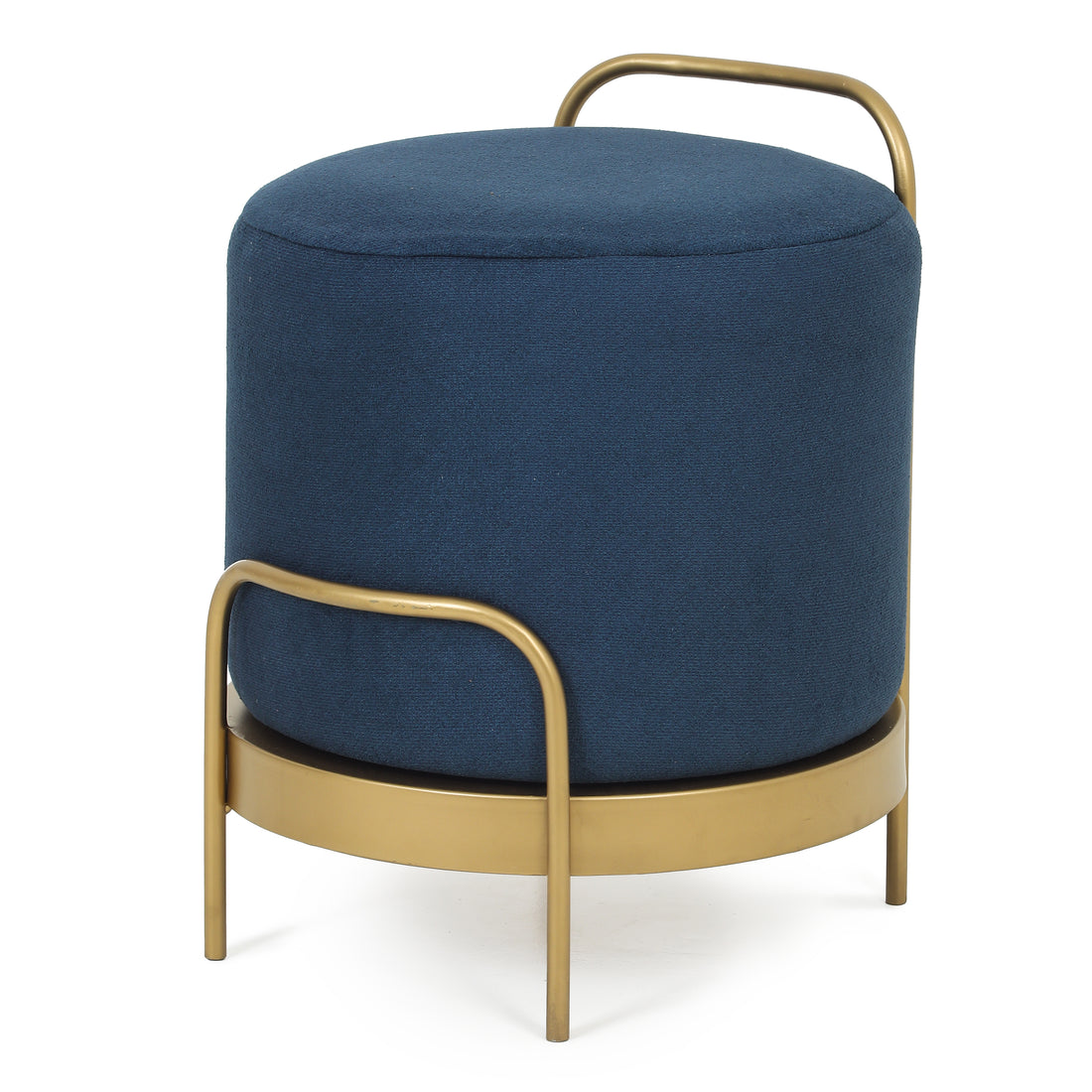 Cassius Pouffe Gold with Blue