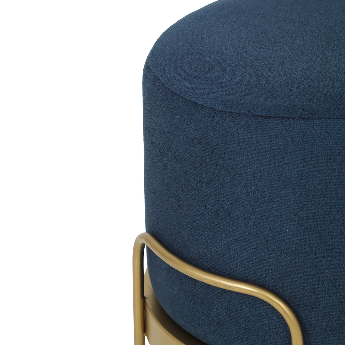 Cassius Pouffe Gold with Blue